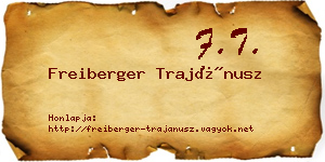 Freiberger Trajánusz névjegykártya